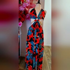 Beautiful dresses orange and blue cocktail dress can be used